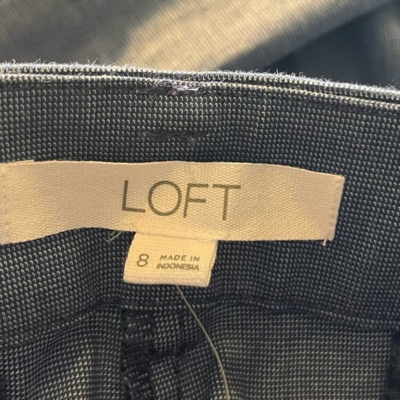 BNWT LOFT Riviera Slim Pants in Texture Blue Size 8 - Picture 5 of 8